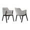 Armen Living Renzo Light Gray Fabric and Black Wood Dining Side Chairs, PK2 LCRESIBLGR - alternate 1